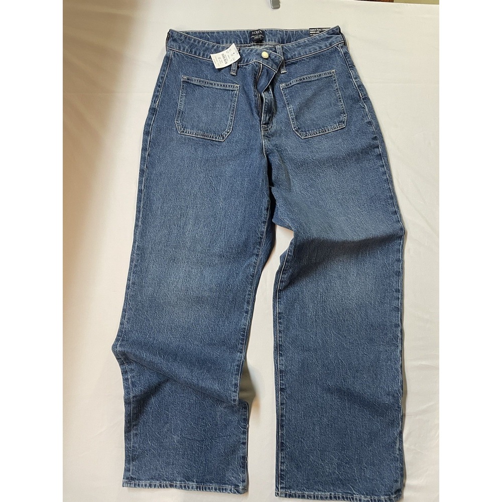 J.Crew Womens Jeans 31 Wide Leg Curvy NWT Patch Pockets